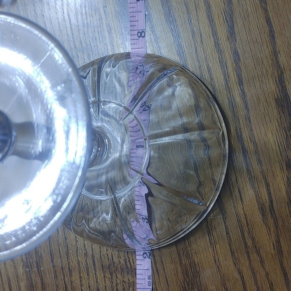 Heavy Clear Colorless Antique Glass Compote/Sherbet Pedestal Candy Dish - Picture 6 of 10
